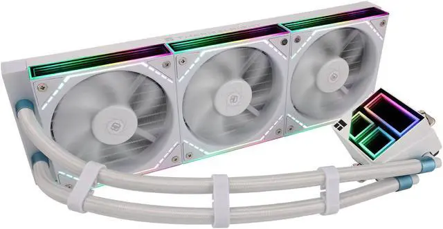 Alt view image 3 of 7 - Thermalright Frozen Infinity 360 AIO ARGB CPU Liquid Cooler for Desktop - 2000RPM PWM Fans, for AM4/AM5 & Intel LGA1150/1151/1200/2011/1700/1851 White