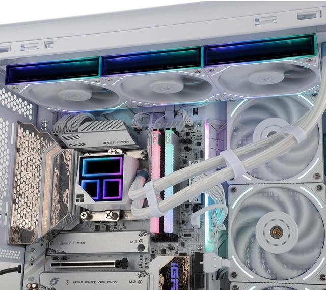 Alt view image 6 of 7 - Thermalright Frozen Infinity 360 AIO ARGB CPU Liquid Cooler for Desktop - 2000RPM PWM Fans, for AM4/AM5 & Intel LGA1150/1151/1200/2011/1700/1851 White