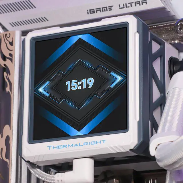 Alt view image 6 of 7 - Thermalright FW360 Ultra ARGB AIO CPU Liquid Cooler - 2000RPM PWM Fans, Magnetic Fixed 2.88" LCD Display Screen, for AM4/AM5 & Intel LGA1150/1151/1200/2011/1700/1851 | Black 3 Fan Slots (120 mm) White