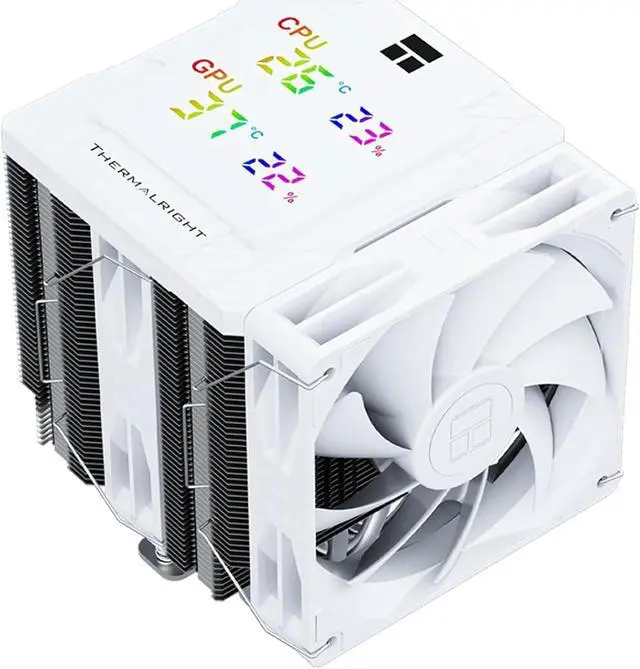 Main image of Thermalright Peerless Assassin 120 Digital CPU Air Cooler -Temperature Display | 6 Heat Pipes | 1850RPM PWM 120mm Fans, for Intel 1851/1700, AMD AM4/AM5 White