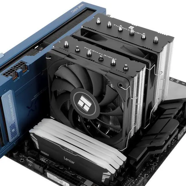 Alt view image 7 of 7 - Thermalright Royal Knight 120 SE CPU Cooler, 155mm High, Dual Towers Dual PWM Fans TL-C12B V2 and TL-C12015B, 6 Heat Pipes,PC Cooling for AM4/AM5/Intel LGA 1700/1851/1150/1151/1200