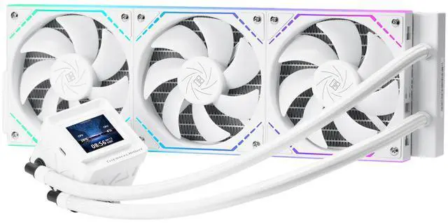 Alt view image 2 of 7 - Thermalright FW360 SE ARGB V2 CPU AIO Liquid Cooler for Desktop - 2000RPM Daisy-Chain Connection Fans, 2" LCD Display Screen, for AM4/AM5 & Intel 1700/1851(White)