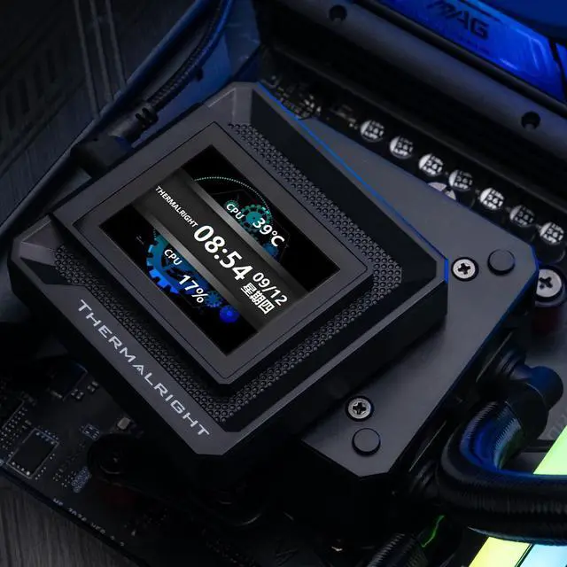 Alt view image 6 of 7 - Thermalright FW360 SE ARGB V2 CPU AIO Liquid Cooler for Desktop - 2000RPM Daisy-Chain Connection Fans, 2" LCD Display Screen, for AM4/AM5 & Intel 1700/1851(Black)