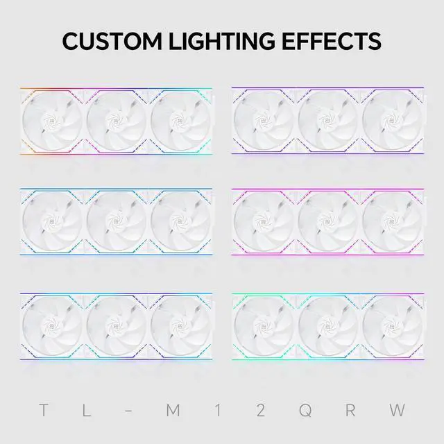 Alt view image 5 of 7 - Thermalright TL-M12QRW X3 120mm PC Reverse Blade Case Fans, Daisy-Chain | 1500RPM | ARGB | Dual Infinity Mirrors Lighting for Gaming Build(3-Pack)