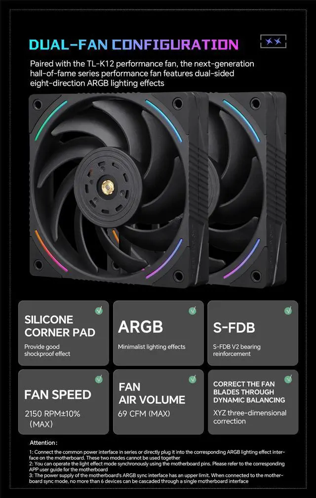 Alt view image 6 of 7 - Thermalright Peerless Assassin 120 Vision MAX ARGB CPU Cooler, 5 Inch LCD, TL-K12 2150RPM 120mm Fans, for AMD AM4/AM5, Intel 1851/1700