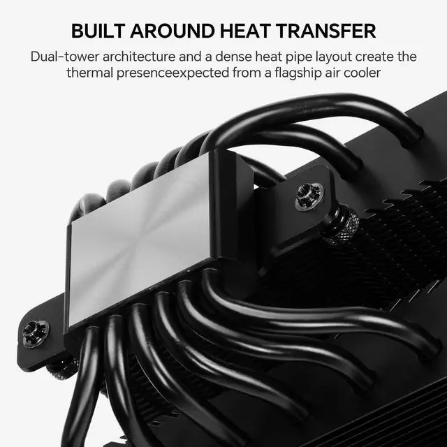 Alt view image 3 of 7 - Thermalright Peerless Assassin 120 Vision MAX ARGB CPU Cooler, 5 Inch LCD, TL-K12 2150RPM 120mm Fans, for AMD AM4/AM5, Intel 1851/1700