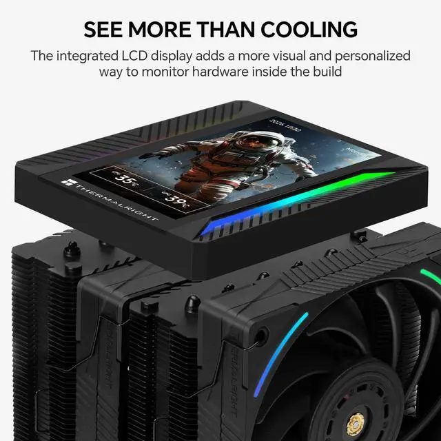 Alt view image 4 of 7 - Thermalright Peerless Assassin 120 Vision MAX ARGB CPU Cooler, 5 Inch LCD, TL-K12 2150RPM 120mm Fans, for AMD AM4/AM5, Intel 1851/1700