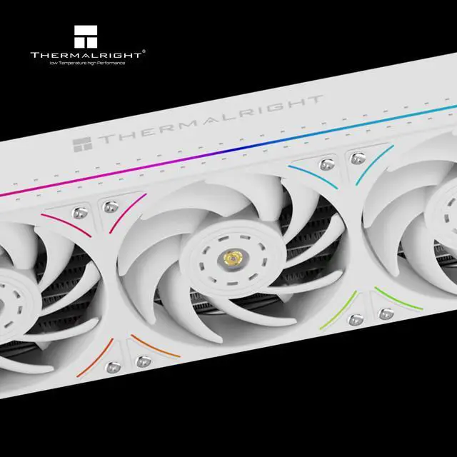Alt view image 5 of 7 - Thermalright Peerless Vision 360 UB ARGB White 360mm AIO CPU Liquid Cooler, 3.95" 480x480 LCD, 2150RPM PWM ARGB Fans, for Intel and AMD