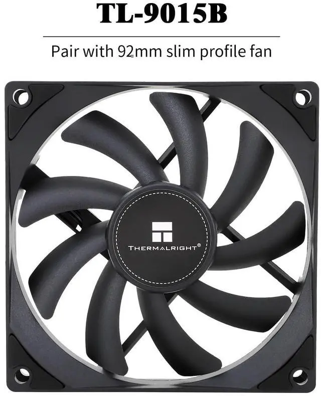 Alt view image 5 of 6 - Thermalright AXP90-X36 Black Low Profile CPU Air Cooler, 36mm Height, 4 Heat Pipes, TL-9015B 2700RPM PWM Fan, Intel/AMD