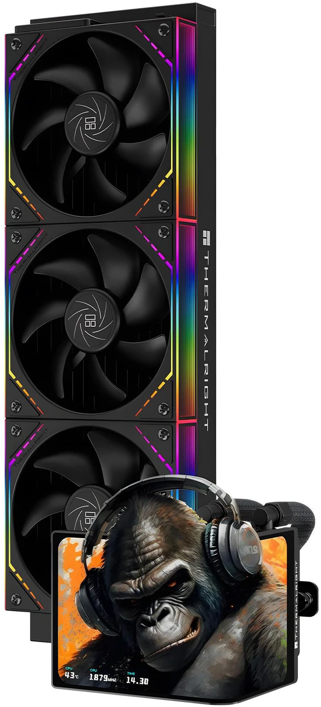 Main image of Thermalright Levita Vision 360 ARGB Black 360mm AIO CPU Liquid Cooler, 6.67" 2400x1080 LCD, 2000RPM PWM ARGB Fans, for Intel and AMD
