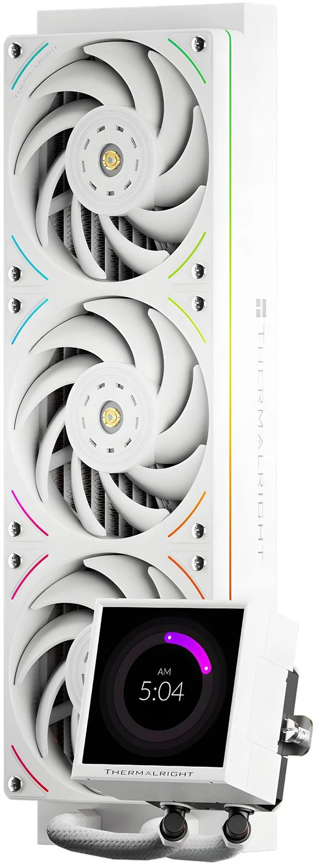 Main image of Thermalright Peerless Vision 360 UB ARGB White 360mm AIO CPU Liquid Cooler, 3.95" 480x480 LCD, 2150RPM PWM ARGB Fans, for Intel and AMD