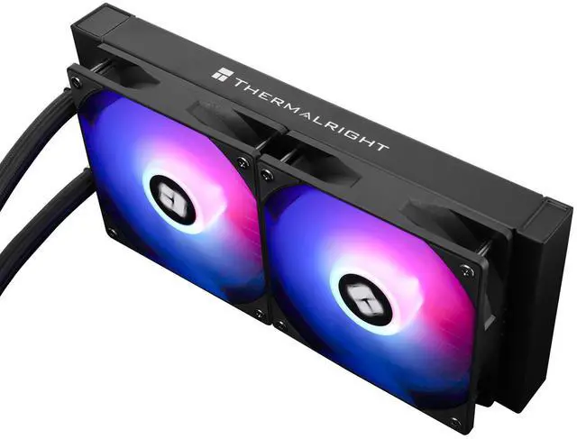 Alt view image 3 of 7 - Thermalright Aqua Elite 240 V3 ARGB Black 240mm AIO CPU Liquid Cooler, 2800RPM Pump, Dual TL-C12B-S V2 PWM ARGB Fans, Intel/AMD