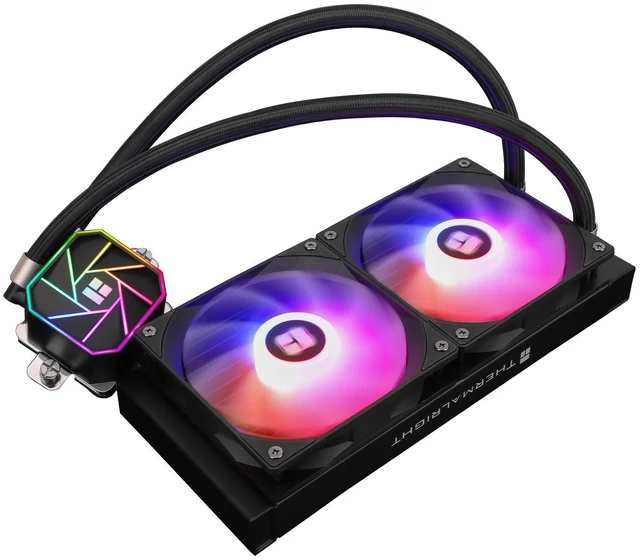 Alt view image 7 of 7 - Thermalright Aqua Elite 240 V3 ARGB Black 240mm AIO CPU Liquid Cooler, 2800RPM Pump, Dual TL-C12B-S V2 PWM ARGB Fans, Intel/AMD