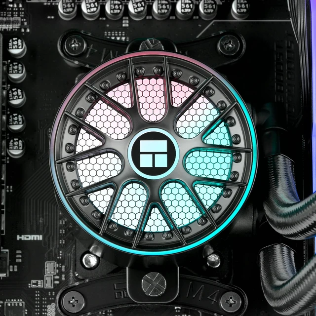 Alt view image 5 of 7 - Thermalright Aqua Elite 240 V6 ARGB Black 240mm AIO CPU Liquid Cooler, 2800RPM Pump, TL-N12-R5-S 2000RPM PWM ARGB Fans, Intel/AMD Black 2 Fan Slots 120mm