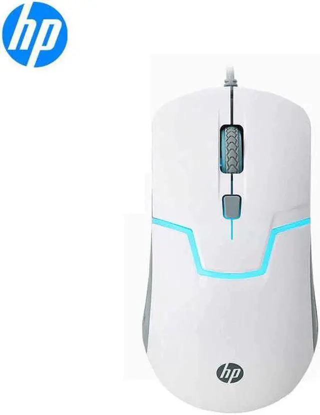 Alt view image 7 of 9 - HP M100  Ergonomic Design, Cool Exterior Wired 4 - Buttons Quiet Clicking 1600DPI RGB Breathing Light  Mouse For Office And Game - White