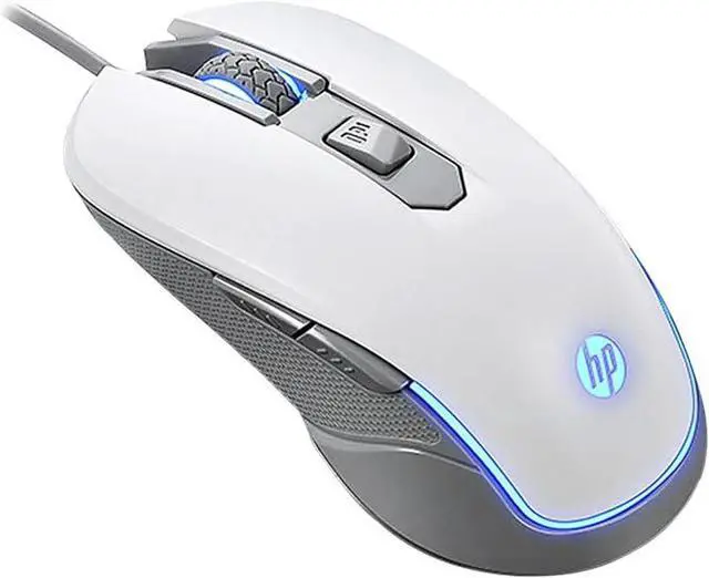 Alt view image 2 of 5 - HP M200 Gaming Mouse, LED, 2400 MAX DPI, USB wired, 4 DPI modes, 6 buttons, Optical Sensor, 5 million clicks, 125Hz default polling rate (BLACK/WHITE) White