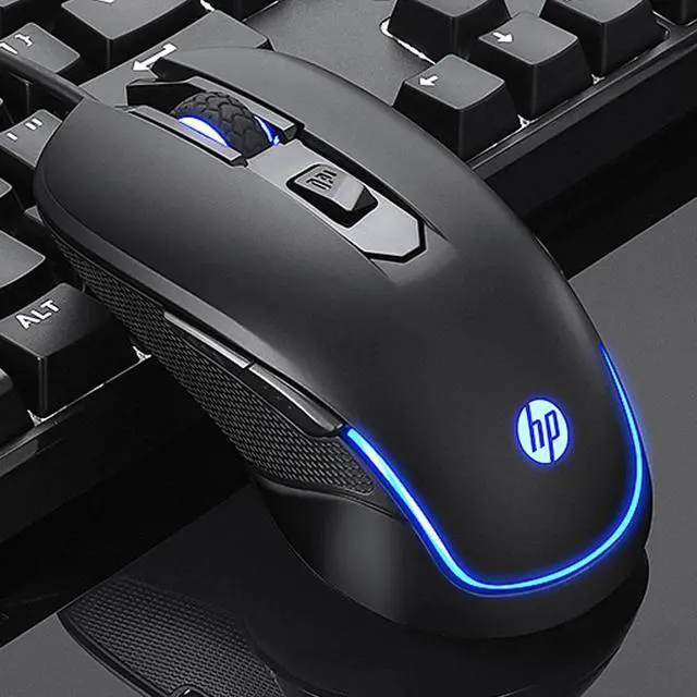 Alt view image 4 of 5 - HP M200 Gaming Mouse, LED, 2400 MAX DPI, USB wired, 4 DPI modes, 6 buttons, Optical Sensor, 5 million clicks, 125Hz default polling rate (BLACK/WHITE) White