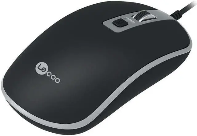 Alt view image 2 of 6 - Lenovo (Lecoo) MS104, USB Wired Mouse, 1600 MAX DPI, 4 keys, 3 million clicks key lifespan