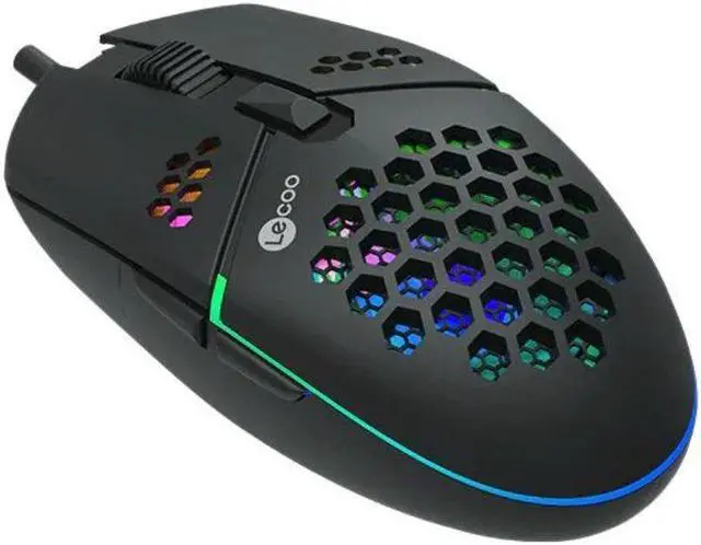 Alt view image 4 of 7 - Lenovo (Lecoo) MS105, USB Wired Gaming Mouse, RGB, 3200 MAX DPI, 6 keys, 3 million clicks key lifespan, Braided cable, Optical tracking, Lightweight