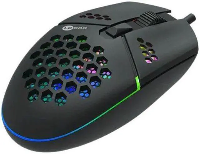 Alt view image 3 of 7 - Lenovo (Lecoo) MS105, USB Wired Gaming Mouse, RGB, 3200 MAX DPI, 6 keys, 3 million clicks key lifespan, Braided cable, Optical tracking, Lightweight