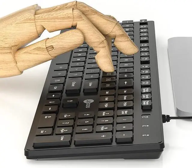 Alt view image 4 of 6 - Lenovo (Lecoo) KB102, USB Wired Keyboard, 10 million key lifespan, (SPANISH) Layout