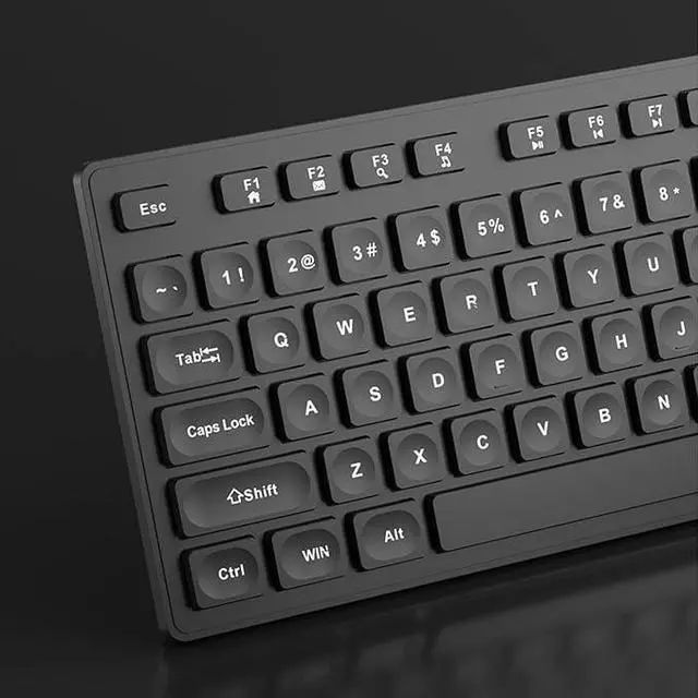 Alt view image 2 of 6 - Lenovo (Lecoo) KB102, USB Wired Keyboard, 10 million key lifespan, (SPANISH) Layout