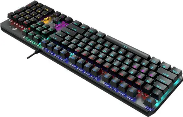 Alt view image 2 of 5 - Lenovo (Lecoo) GK301, Wired Mechanical keyboard, USB wired, RGB backlight, 60 million clicks key lifespan, Metal Panel scratch and rust resistant