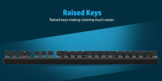 Alt view image 6 of 7 - HP GK400F (SPANISH) Mechanical Gaming Keyboard, 50 mill key life, height adjustment, mechanical switches, USB wired, backlit RGB lights