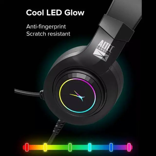 Alt view image 7 of 7 - Altec Lansing ALGH9602 Wired Gaming Headset, USB/3.5mm JACK, Noise Cancelling, Flexible Mic, RGB, 3.5 Stereo