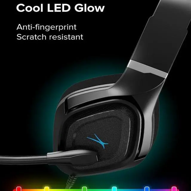 Alt view image 6 of 7 - Altec Lansing ALGH9604 Wired Gaming Headset, 3.5mm Jack/USB Wired, RGB, Cool LED Glow, 50mm Speakers