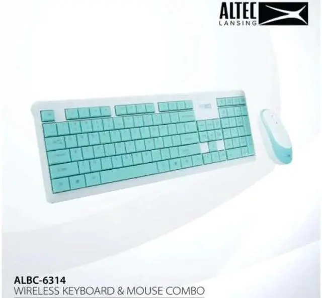Main image of ALTEC LANSING ALBC6314, Wireless Keyboard & Mouse Combo, USB receiver, Silent Design, 
 (ENGLISH)