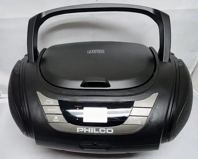 Alt view image 2 of 4 - Philco PJB2120BT-BK, FM CD BOOMBOX Radio, MP3, USB, Bluetooth, Aux Input, Built-In Antenna, LCD Display