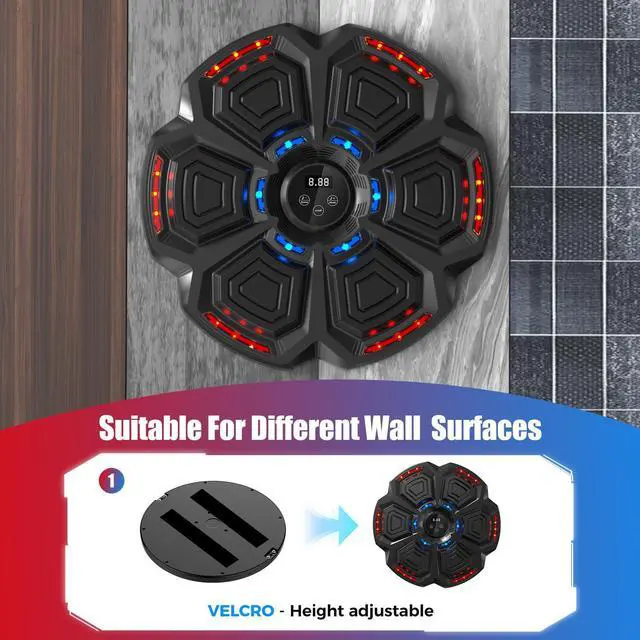 Alt view image 6 of 6 - LOLBOX Music Boxing Machine for Adults,Bluetooth Smart Boxing Traineing Machine,Wall Target Punching Workout for Kids,Reflex Training Suitable for Home,Office,Gym,Fun Fitness Equipments