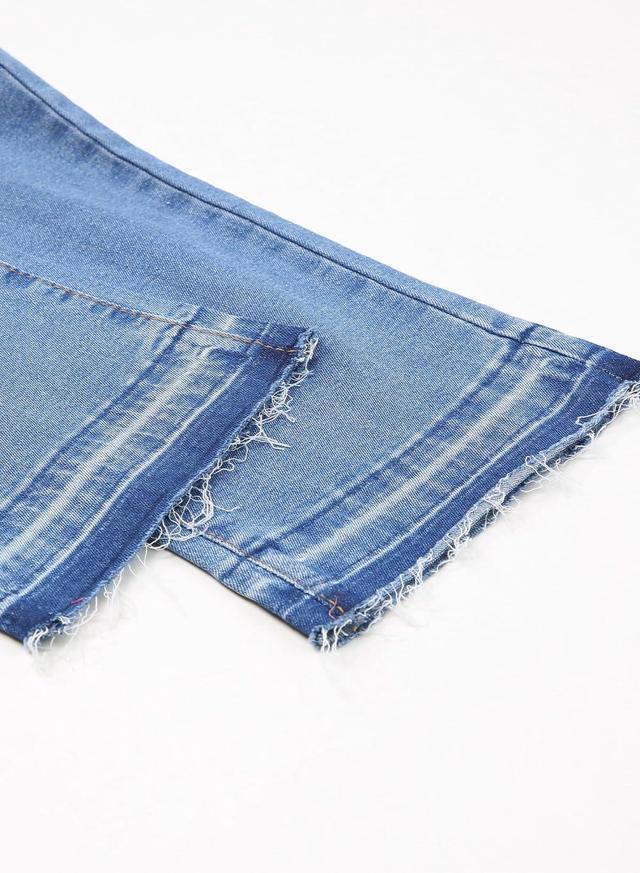Alt view image 6 of 6 - Astylish Women's Casual Straight Leg Ankle Jeans High Waisted Denim Pants Sky Blue