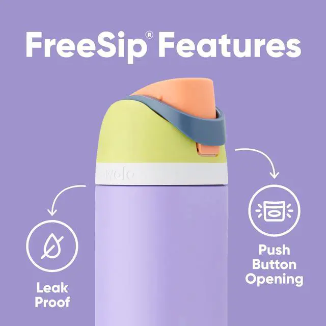Alt view image 3 of 7 - Owala FreeSip Insulated Stainless Steel Water Bottle with Straw for Sports and Travel, BPA-Free, 24-oz, Blue/Teal (Denim)