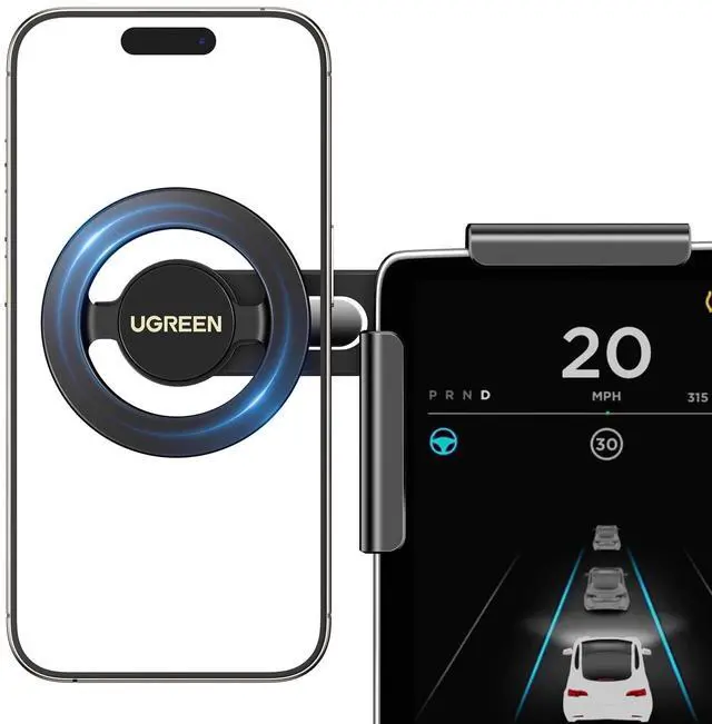 Alt view image 2 of 7 - UGREEN Phone Holder for Tesla MagSafe Strongest Magnet Power Magnetic Phone Mount Holder for Tesla Model 3 Y, iPhone Phone Mount Compatible with iPhone 15 14 13 Plus Pro Max Series