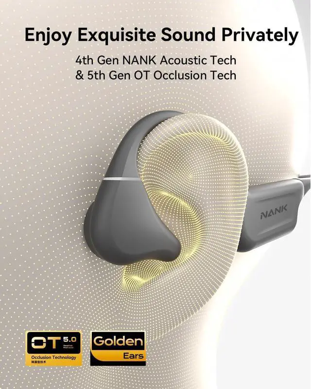 Alt view image 5 of 6 - NANK Runner Diver2 Pro Open-Ear Sport Wireless Bluetooth Swimming Headphones, IP69 Waterproof Bone Conduction with 32GB Memory and Built-in Mic, Noise-Canceling, 10-Hour Battery Life - Grey