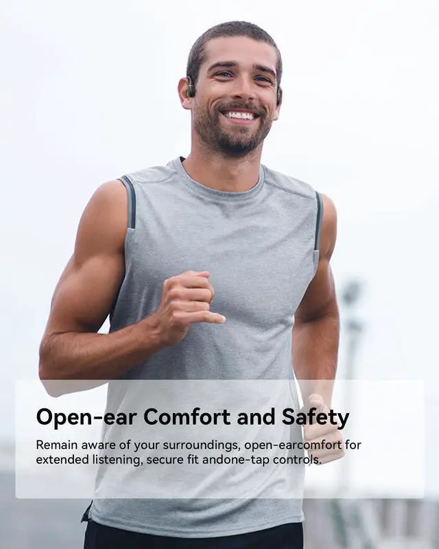 Alt view image 6 of 6 - NANK Runner Diver2 Pro Open-Ear Sport Wireless Bluetooth Swimming Headphones, IP69 Waterproof Bone Conduction with 32GB Memory and Built-in Mic, Noise-Canceling, 10-Hour Battery Life - Grey