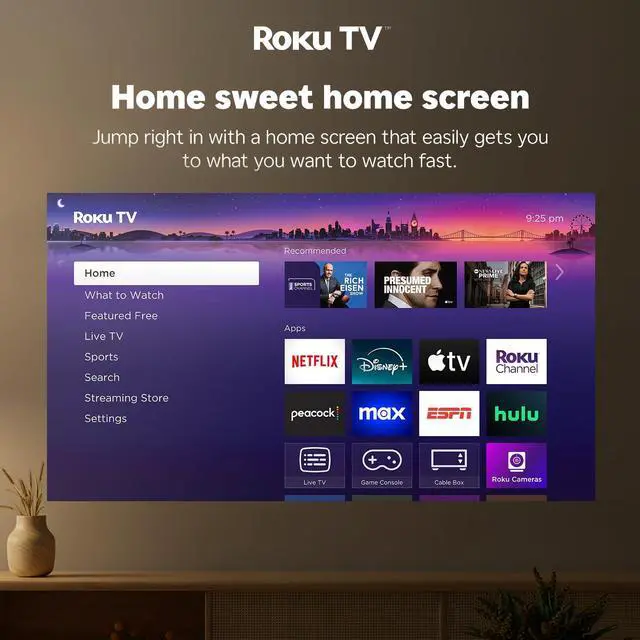 Alt view image 7 of 7 - Aurzen Roku TV Smart Projector with Wifi and Bluetooth, D1R Cube Roku Streaming Experience Built-in, Sealed Optical Engine, 1080P FHD, DoIby Audio, Portable Mini Projector for Home/Outdoor Movies