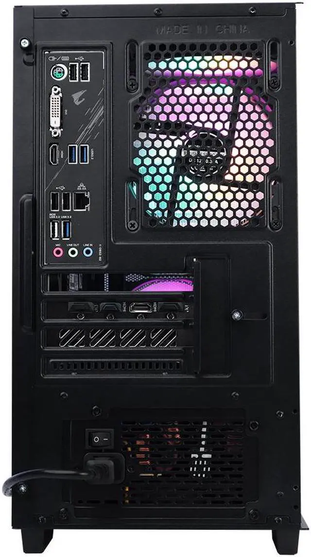 Alt view image 5 of 7 - YEAH MAGIC Gaming PC Desktop AMD Ryzen 7 5700X 3.4 GHz RTX4060 DDR4 3200MHz 32GB RAM 1TB M.2 NVMe SSD Windows 11 Home 64-bit 650W GOLD PSU Gaming PC RGB Cooler Office Business PC Black