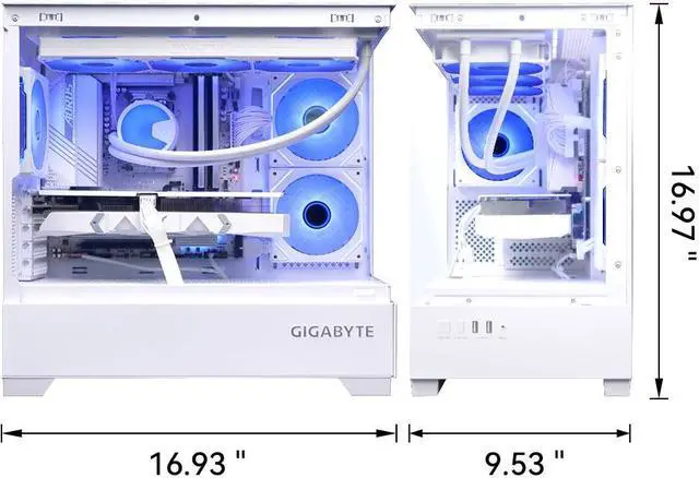 Alt view image 6 of 7 - YEAH MAGIC Gaming Desktop PC AMD Ryzen 7 7800X3D 4060Ti 32GB DDR5 RAM 1TB M.2 NVMe PCIe 4.0x4 SSD Windows 11 Home ARGB Water Cooler WIFI 650W Gold PSU PC Business Home Office Work Sea View Room White