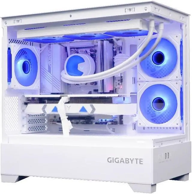Main image of YEAH MAGIC Gaming Desktop PC AMD Ryzen 7 7800X3D 4060Ti 32GB DDR5 RAM 1TB M.2 NVMe PCIe 4.0x4 SSD Windows 11 Home ARGB Water Cooler WIFI 650W Gold PSU PC Business Home Office Work Sea View Room White