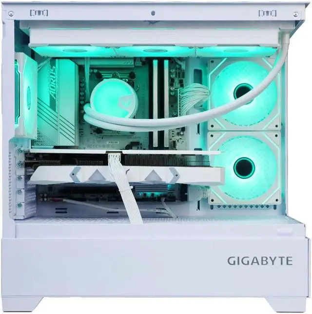 Alt view image 2 of 7 - YEAH MAGIC Gaming Desktop PC AMD Ryzen 7 7800X3D 4060Ti 32GB DDR5 RAM 1TB M.2 NVMe PCIe 4.0x4 SSD Windows 11 Home ARGB Water Cooler WIFI 650W Gold PSU PC Business Home Office Work Sea View Room White