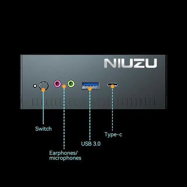 Alt view image 4 of 7 - NIUZU Customize Business Mini PC AMD R3 3250U (up to 3.50GHz ) Dual-Core APU Home Office Work Desktops Computer
