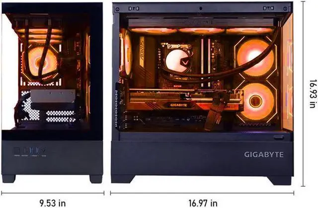 Alt view image 5 of 6 - YEAH MAGIC Gaming Desktop PC AMD Ryzen 7 7800X3D RTX4060Ti 32GB DDR5 RAM 1TB M.2 NVMe PCIe 4.0x4 SSD Windows 11 Home ARGB Cooler WIFI 650W Gold PSU PC Business Home Office Work Sea View Room Black