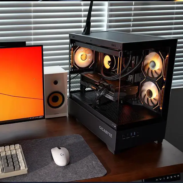 Alt view image 6 of 6 - YEAH MAGIC Gaming Desktop PC AMD Ryzen 7 7800X3D RTX4060Ti 32GB DDR5 RAM 1TB M.2 NVMe PCIe 4.0x4 SSD Windows 11 Home ARGB Cooler WIFI 650W Gold PSU PC Business Home Office Work Sea View Room Black