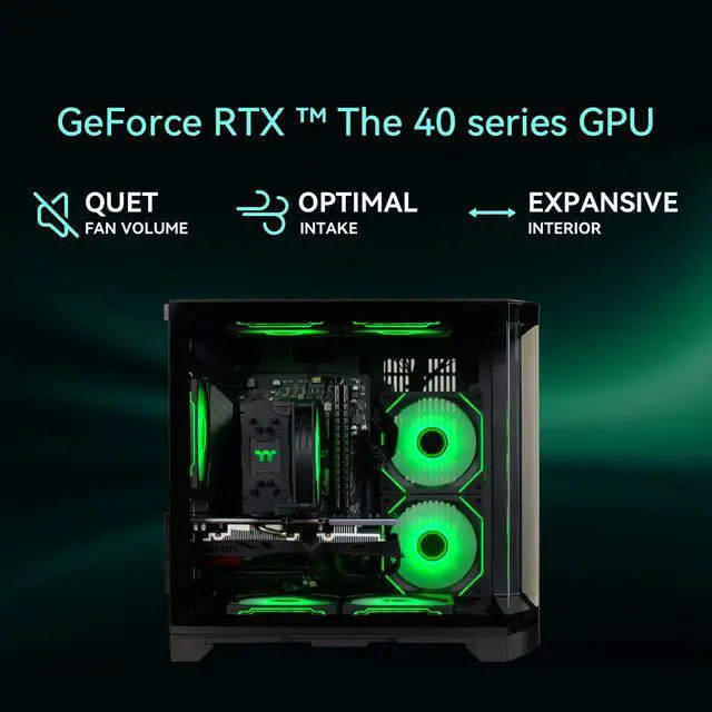 Alt view image 3 of 7 - YEAH MAGIC Arcane S1 Gaming Desktop - AMD Ryzen 7 5700X 3D - RTX 4060 32GB (16GB*2) DDR4 3200MHz 1TB NVMe SSD ARGB Fans 650W PSU WIFI Perfect for Gaming - Business - Design Win 11 Home Gaming Pc