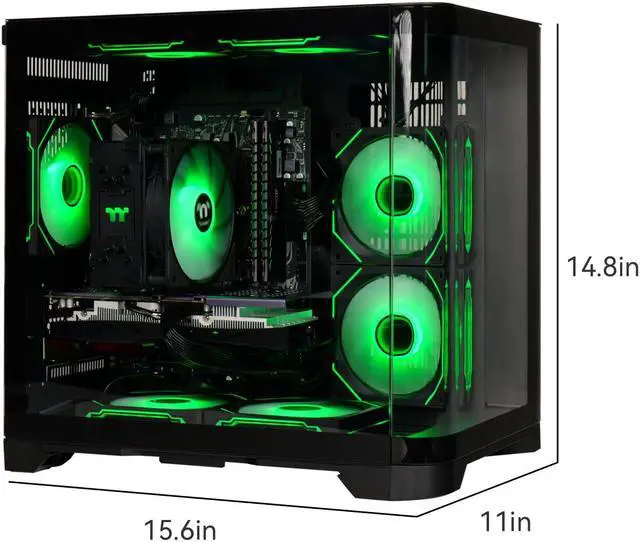 Alt view image 4 of 7 - YEAH MAGIC Arcane S1 Gaming Desktop - AMD Ryzen 7 5700X 3D - RTX 4060 32GB (16GB*2) DDR4 3200MHz 1TB NVMe SSD ARGB Fans 650W PSU WIFI Perfect for Gaming - Business - Design Win 11 Home Gaming Pc