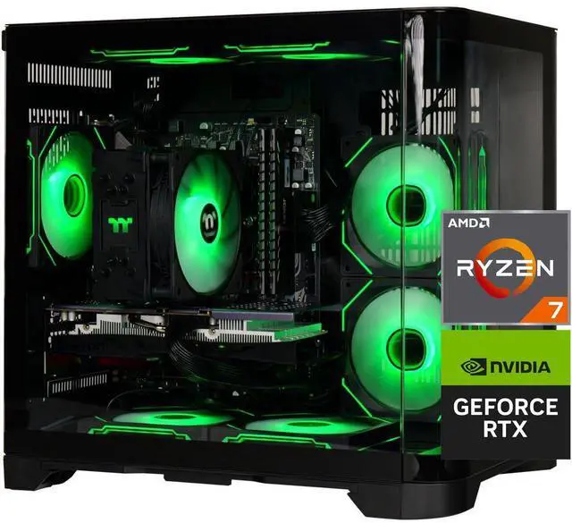 Main image of YEAH MAGIC Arcane S1 Gaming Desktop - AMD Ryzen 7 5700X 3D - RTX 4060 32GB (16GB*2) DDR4 3200MHz 1TB NVMe SSD ARGB Fans 650W PSU WIFI Perfect for Gaming - Business - Design Win 11 Home Gaming Pc