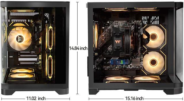 Alt view image 2 of 7 - YEAH MAGIC Gaming PC Desktop AMD Ryzen 5 5600GT,16GB DDR4 3200MHz,1TB M.2 NVMe PCle4.0 Gen4,650W 80PLUS PSU,WiFi,Game Design Office console,Sea View Room,Windows 11 Tower Prebuilt PC computer